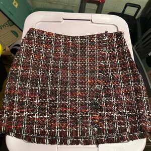 Chic Tweed Mini Skirt Pink, Purple, and Black
